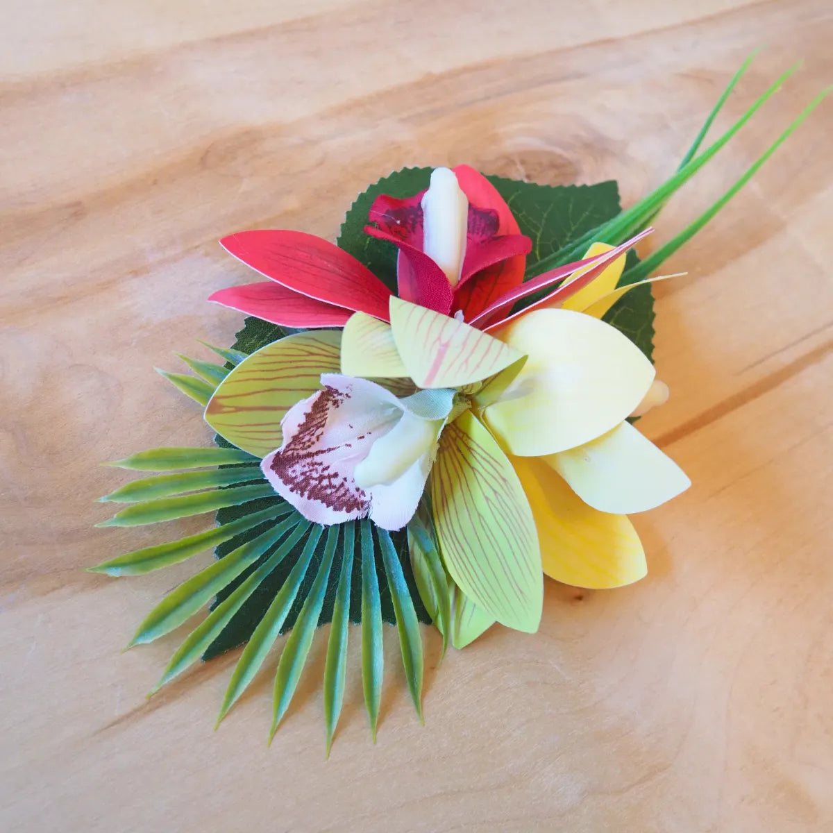 Alana orchid tropical flower hair clip