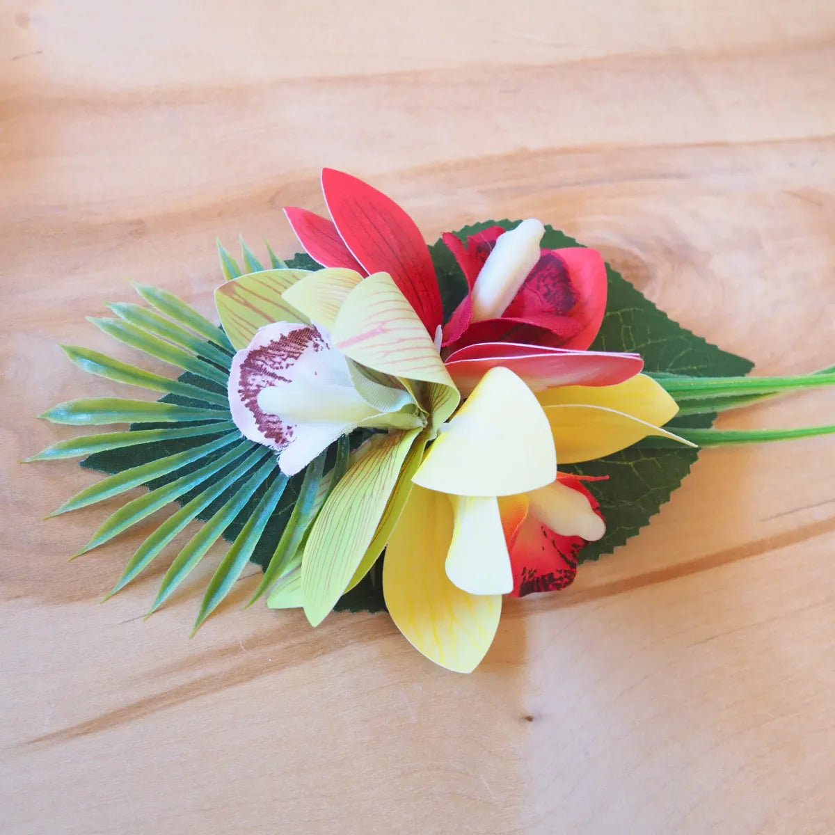 Alana orchid tropical flower hair clip