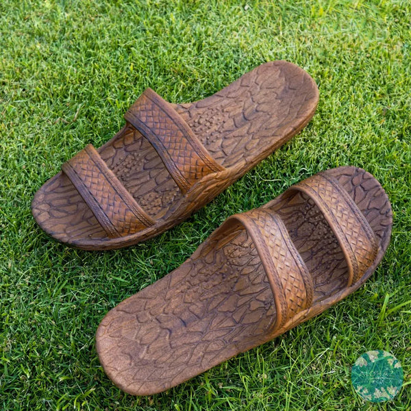 Pali Hawaii Jesus Sandals Dark Brown 12