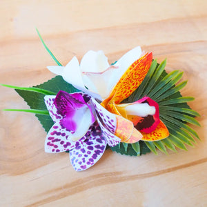 Mahina orchid tropical flower hair clip