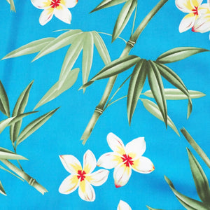 Pipiwai blue hawaiian rayon fabric